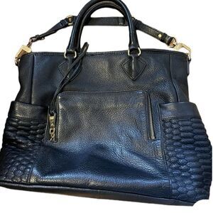 aimee keistenberg black Leather tote purse..
